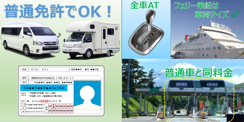 キャンピングカーは普通免許で運転できるの？